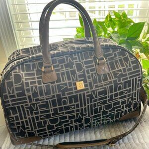 Diane Von Furstenberg Large Weekender Travel Overnight Bag Spellout Logo